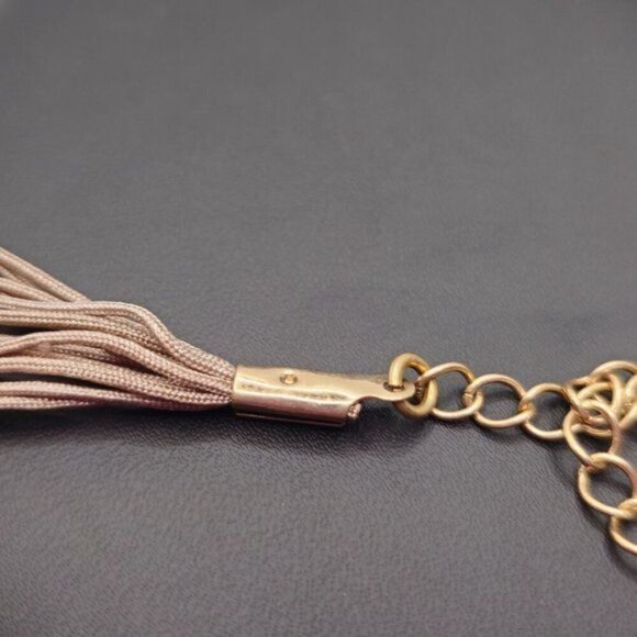 Multi-strand Taupe Bohemian Necklace EUC - Picture 5 of 6